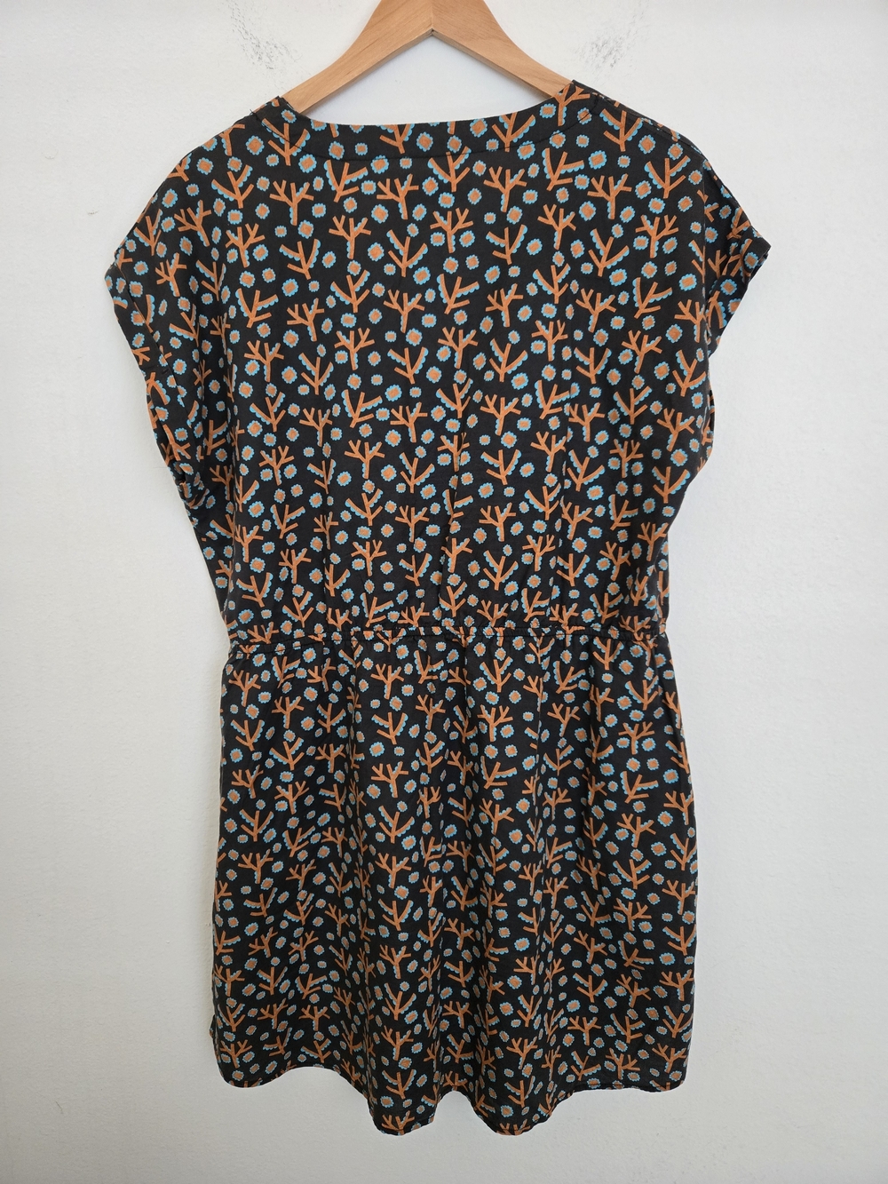 Kavu Dreamview Branchin Out Floral Motif V Neck Retro Organic Cotton XL - Picture 4 of 10